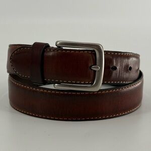 Fossil‎ Brown Leather Belt Distressed Worn In Casual 36/38